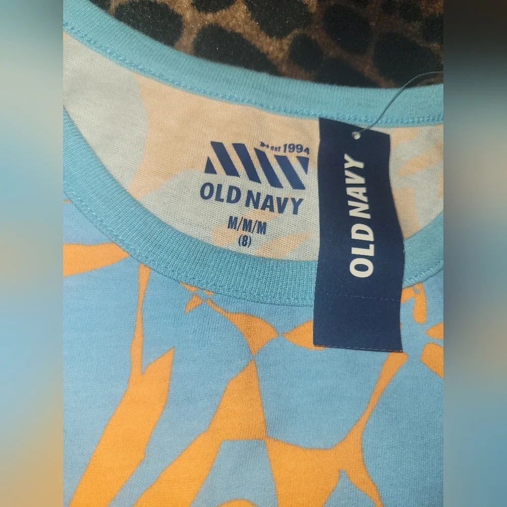 Old Navy Kids Tropical Print Tank Top - Blue and Orange